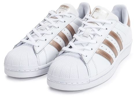 rose gold Adidas superstars junior